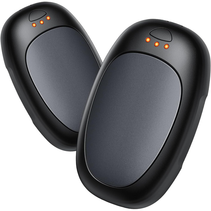 Jonwall Електричні грілки для рук, перезаряджувані, 2 шт. у наборі, USB, портативні, 3 рівні нагріву, для кемпінгу, полювання, гольфу, подарунок для жінок та чоловіків (сірі)