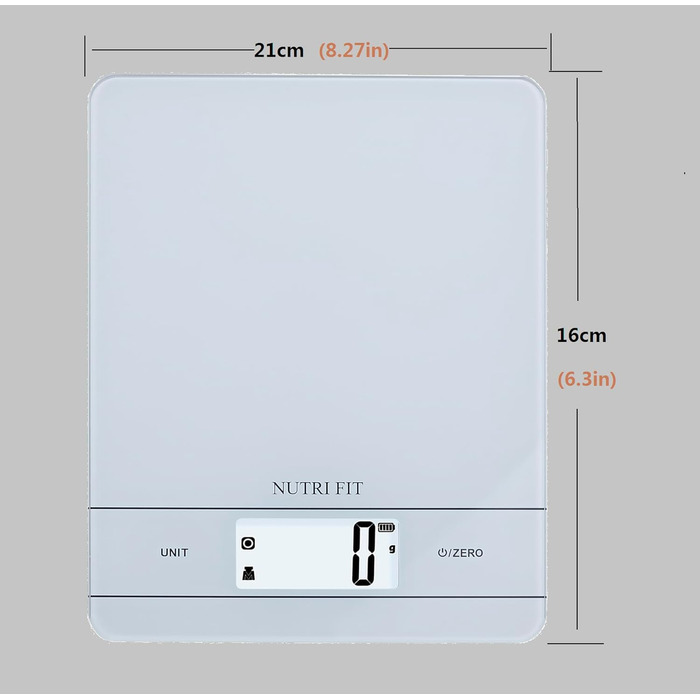 Ваги для кави NUTRI FIT Mini з таймером, USB-C, LED-дисплеєм, 2 кг/0,1 г, чорний (EK9380HR-weiss)