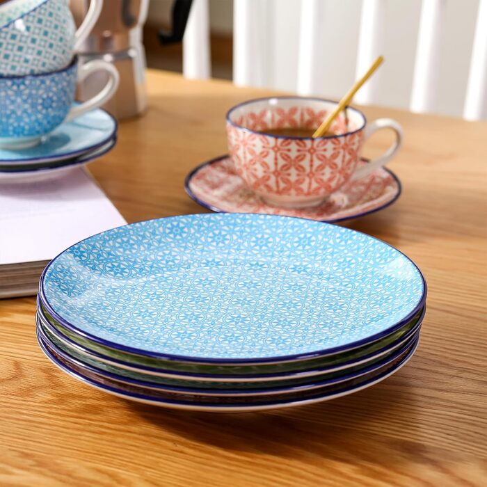 Набір кавовий порцеляновий Vancasso Macaron, 12 предметів, для 4-12 осіб: 12 чашок, 12 підставок, 12 десертних тарілок