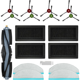 Щітка LOHILL Фільтр Ганчірка для миття Запасні частини Набір аксесуарів для робота-пилососа Yeedi Cube (18 шт. )
