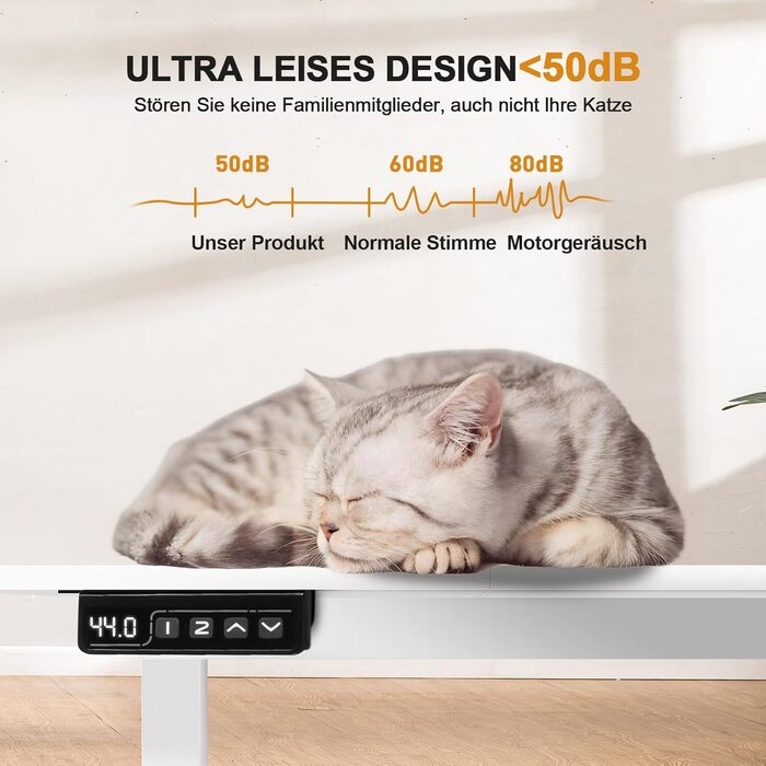 COMHOMA Стол для роботи з регулюванням висоти 160x70 см з USB-роз'ємом та гачками, електричний, для дому та офісу