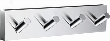 Хромований потрійний гачок для рушників Smedbo 'House', полірований хром, 17,8 x 4 x 4 см, сріблястий