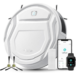 Робот-пилосос LEFANT M210 з пультом дистанційного керування, потужність 2200Pa, надтонкий, для видалення шерсті тварин, для килима, сумісний з Alexa/WLAN/APP, час роботи 120 хвилин