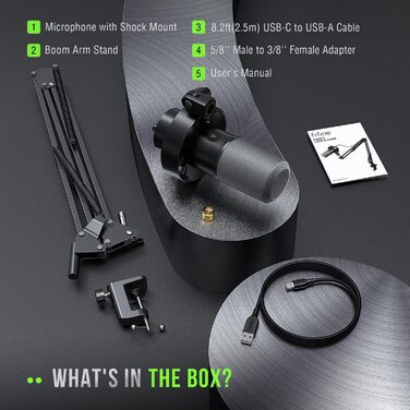 FIFINE K688: Студійний мікрофон XLR/USB для запису вокалу, подкастів, стрімінгу та геймінгу. Динамічний, з кардіоїдною характеристикою, навушником 3.5 мм та кнопкою мовлення.