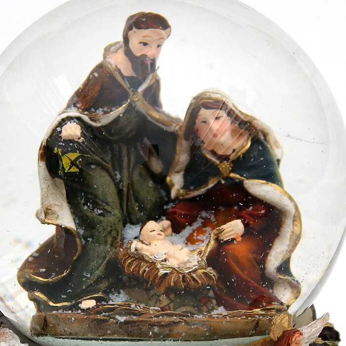 Снігова куля, Святе сімейство, зі звуком Тиха ніч, розміри H/B / Ø куля близько 14,5 x 11 см / Ø 10 см., 501071