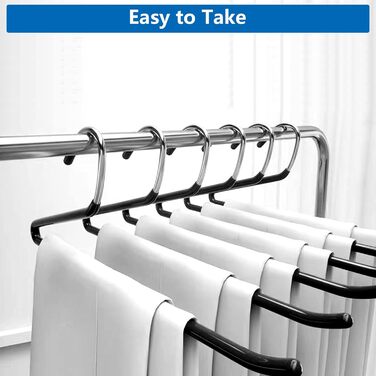 Вішалки для штанів VIDETOL, 35 шт., метал, 35x15 см, неслизькі, для джинсів, штанів, рушників, костюмних штанів