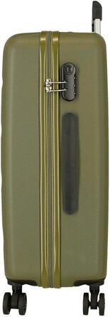 Чохол-валіза Roll Road Flex з ABS-пластику, кодовий замок, 4 колеса, ручна поклажа, зручний внутрішній простір (набір 2 шт., хакі)