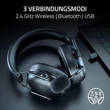 Razer BlackShark V3 X Hyperspeed: Бездротові ігрові навушники для ПК (280г, Bluetooth, мікрофон HyperClear, драйвер TriForce Titanium 50 мм)