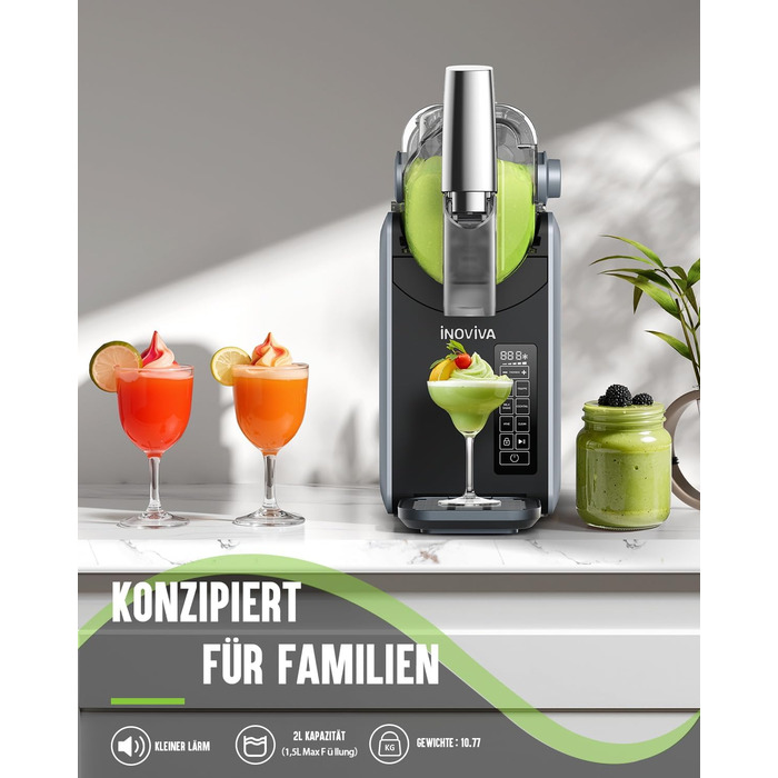 Машина для смузі без льоду, 2L, самоочищення, 5 програм, смузі, маргарита, фраппе, молочний коктейль (S1.2)
