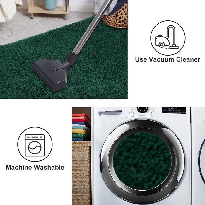 Килимок для ванної кімнати з антиковзаючим покриттям 120x80 см, мікрофібра, зелений, сертифікат Öko-Tex 100