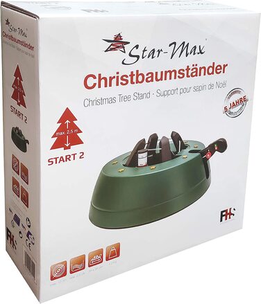 Підставка для різдвяної ялинки Star-Max від F-H-S 2,5 л 34 см зелена