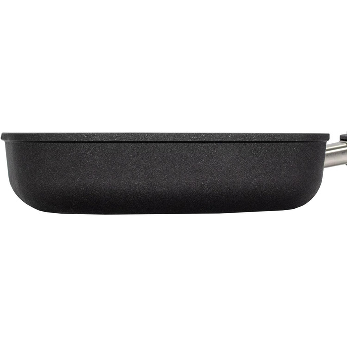 Кутовий індукційний набір і кришка Eurolux 28 x 28 см Знімна ручка - Високий обід 6,5 см - Квадратна лита алюмінієва сковорода з покриттям