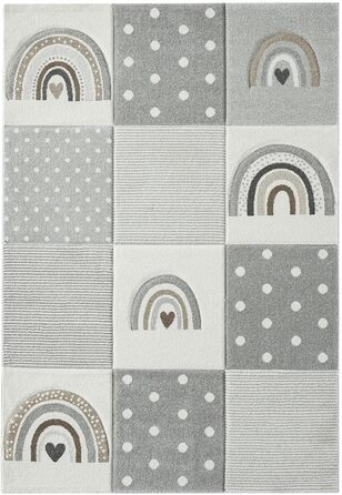 Дитячий килимок Merinos - Сірий - Поліпропілен - 120 x 170 см - Печворк