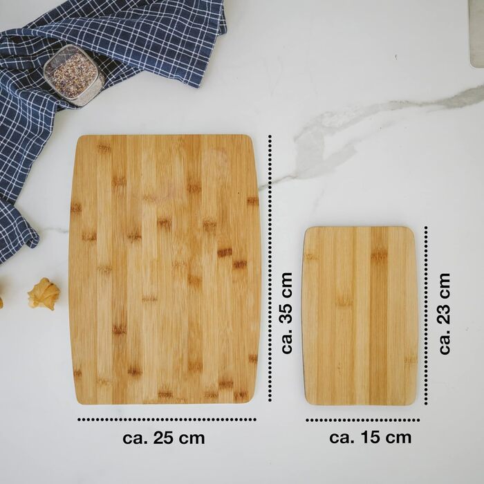 Обробна дошка Moritz & Moritz дерев'яна бамбукова - Різні розміри Розміри - Дошка для сніданку для нарізання та сервірування