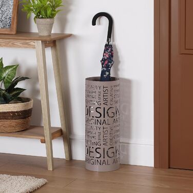 Підставка для парасольки Versa Original Design - білий металевий стійк для входу, коридору або кімнати. Розміри: 49 x 19 x 19 см.