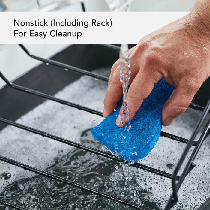 Сковорода-гриль KitchenAid з виливом, квадратна, 29 см, з антипригарним покриттям, чорна