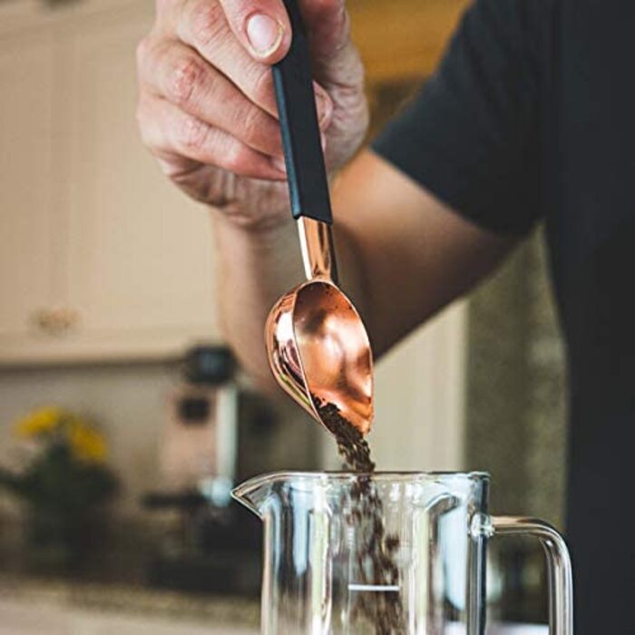 Кавова ложка Barista & Co, мірна ложка з нержавіючої сталі для меленої кави і розсипного чаю, (мідь)