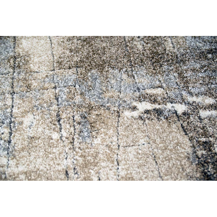 Килим-мрія дизайнера килим для вітальні сучасні абстрактні лінії коричнево-кремовий плямистий розмір (140x200 см, бежево-сірий)