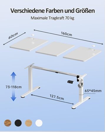 Електричний регульований стіл Devoko 120x60 см: офісний, для роботи, з пам'яттю, стоячи/сидячи