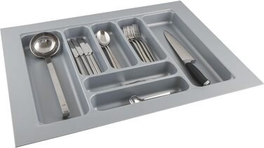 Лоток для столових приборів Hettich Atira Orga Tray 440 Silver grey, L700xW520xH55, змінний лоток для столових приборів для кухонних шухляд, макс. 50 символів