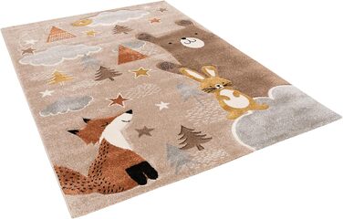 Дитячий килимок Pergamon Maui Kids Fox & Bear бежевий/коричневий, 5 розмірів, 80x150 см