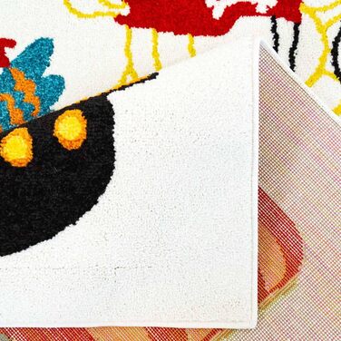 Килимове місто Дитячий килимок Піратський крем/барвистий - - Піратський килимок Дитяча кімната - Ігровий килимок з тваринними мотивами - Килимки для дитячої кімнати Сучасні - Перевірено на наявність шкідливих речовин (160x225 см)