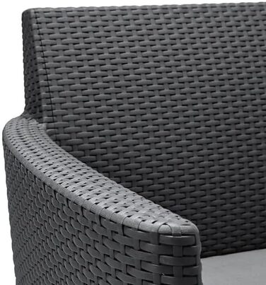 Садовий набір Allibert Salemo WS 2-місний, вуличний комплект меблів графітового кольору