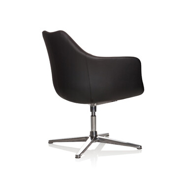 Крісло офісне / крісло для відпочинку ARTEMIA, штучна шкіра, чорний колір, hjh OFFICE