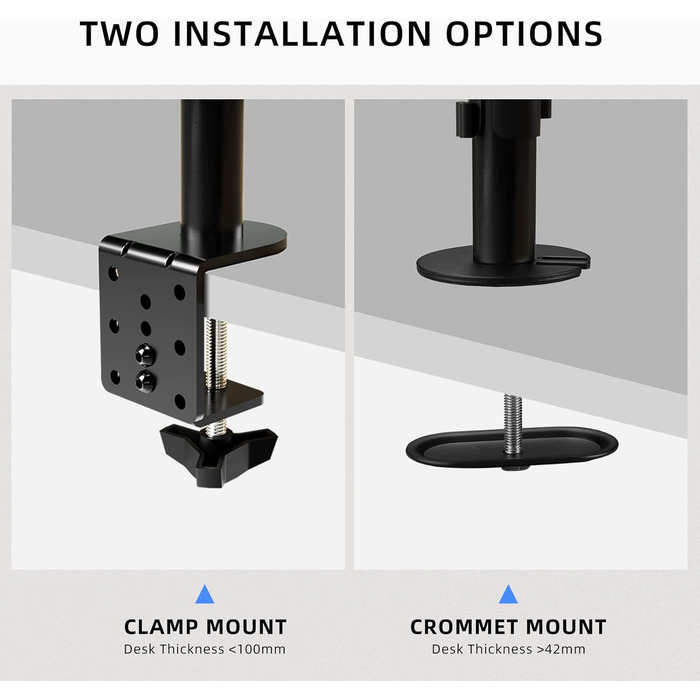 Підставка для монітора Suptek, 2 монітори, для LCD/LED екранів 13-27 дюймів, з кріпленням для ноутбука (MD6432TP004)