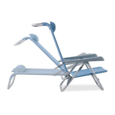 Розкладний шезлонг Relaxdays з подушкою для шиї