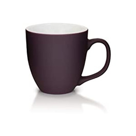 Гігантська чашка Mahlwerck XXL, велика порцелянова кавова чашка з матовою м'якою на дотик поверхнею ніжно-фіолетового кольору, об'ємом 400-450 мл