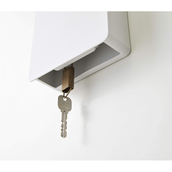 Магнітна коробка для ключів, біла, сталь, мінімалістичний дизайн, один розмір білий, 4799 ВЕЖА