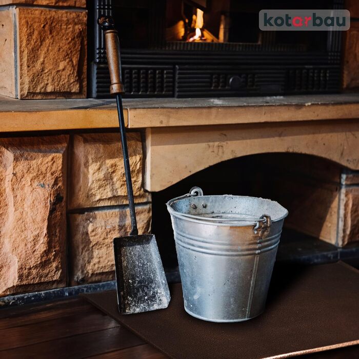 Підставка під камін KOTARBAU® 40 x 60 см з антикварної міді, сталь з порошковим покриттям. Захист підлоги для каміна, сталевий лист, захист від бруду, лист для золи.