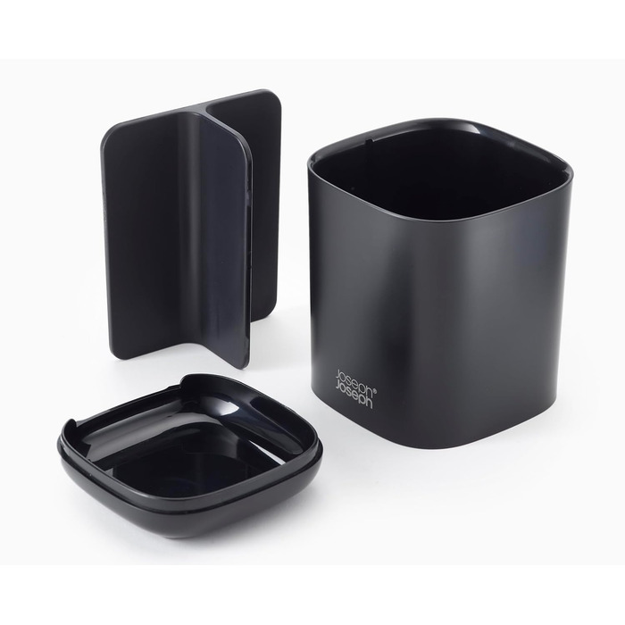Набір для ванної кімнати Joseph Joseph Bathroom Beauties: миска, тримач для зубних щіток, дозатор мила, нержавіюча сталь, чорний