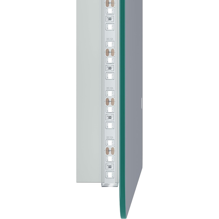 Дзеркало для ванної кімнати SONNI LED з підсвічуванням 50x70 см, сенсорне керування, 3 кольори світла, проти запотівання, функція пам'яті, білий