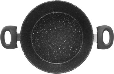 Сковорода Blackmoor / 20 см антипригарна і стійка до подряпин / прохолодні на дотик ручки / Підходить для індукційних, електричних і газових плит (24 см для запікання, чорний)