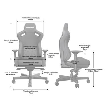 Крісло ігрове Anda Seat Kaiser 2 Black Size XL