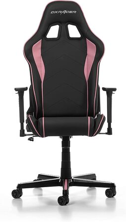 Ігрове крісло DXRacer Prince P08, штучна шкіра, чорно-рожевий, 185 см