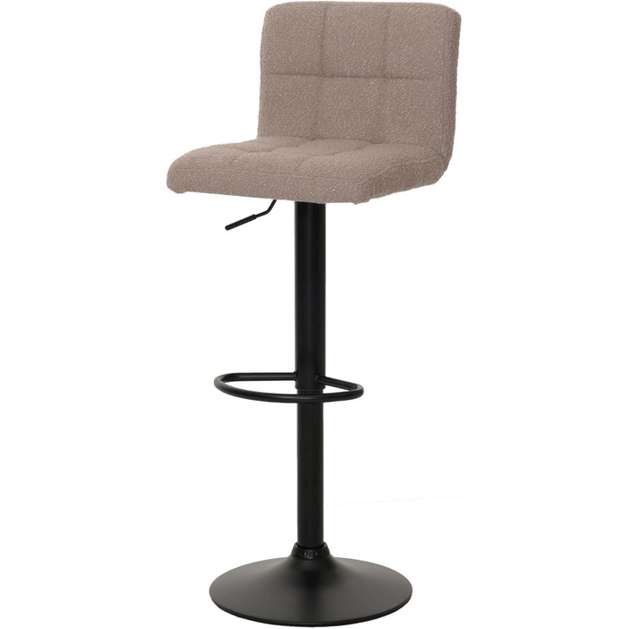 Барний стілець Mendler HWC-G87 (2 шт) - регульований, обертовий, Boucle, Taupe