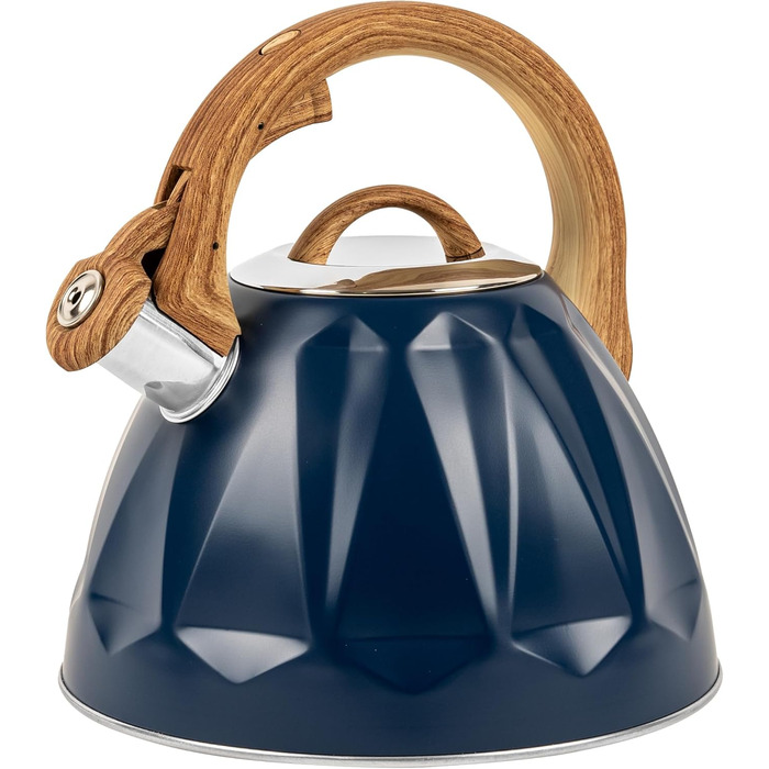 Чайник для води Karl Hausmann Induktion 3L з автоматичним свистком - нержавіюча сталь, сумісний з індукційними, газовими та електричними плитами