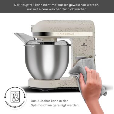 Кухонний комбайн Karaca Mastermaid Chef Pro: міксер, подрібнювач, 1500W, 5 л, Soft Cream