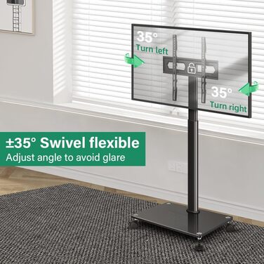 Підставка для телевізора на колесах FURWOO: поворотна, мобільна, для 27-60