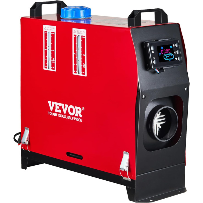 Дизельний обігрівач VEVOR 12V, 8kW для авто, RV, човнів, автобусів та вантажівок (червоний)