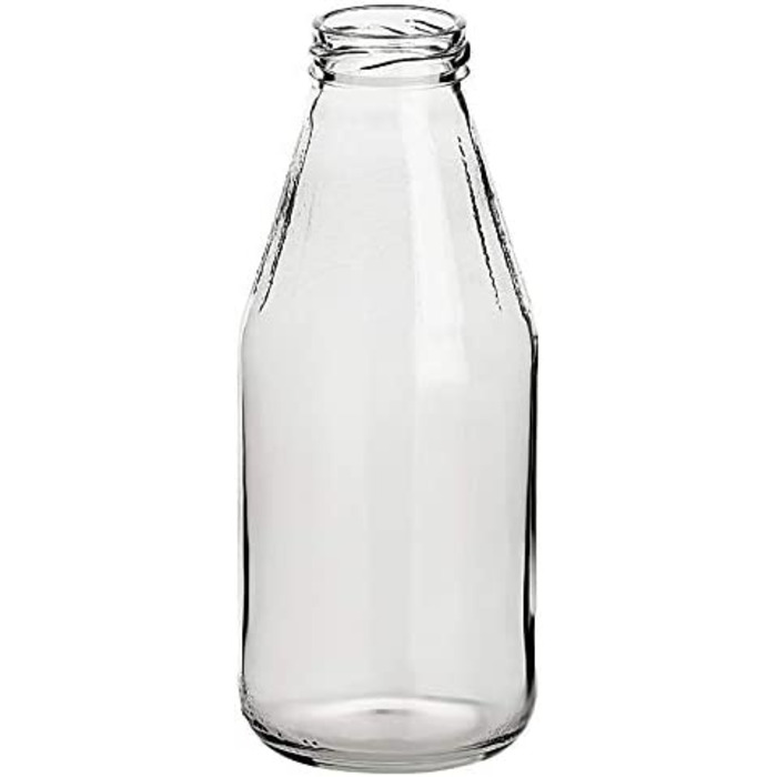 Набір з 20 пляшок соку gouveo об'ємом 500 мл з кришкою, що загвинчується - маленька скляна пляшка об'ємом 0,5 л з кришкою TO43-порожня пляшка для наповнення кухні та будинку (20 шт., білого кольору)
