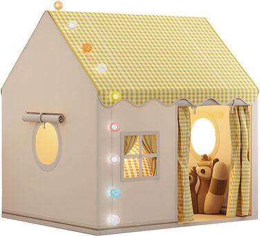 Дитячий намет-халапа для гри вдома | Халапа-замок для дітей, великий намет для ігор у приміщенні, міцний намет для дітей, жовтий колір