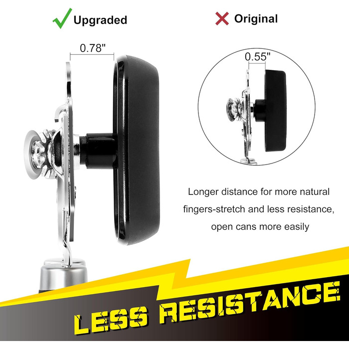 Ручний відкривач для банок PrinChef з потужним магнітом, чорний