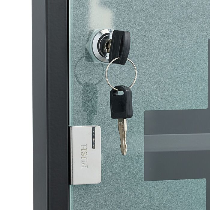 Шафка для медикаментів Relaxdays зі скляними дверцятами