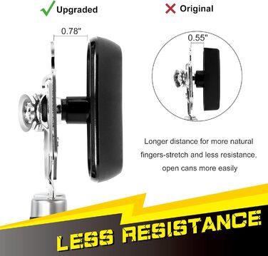 Ручний відкривач для банок PrinChef з потужним магнітом, чорний