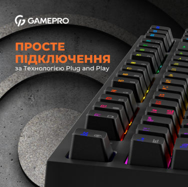 Дротова механічна клавіатура GamePro MK180B (Red) з Hot-Swap RGB Black