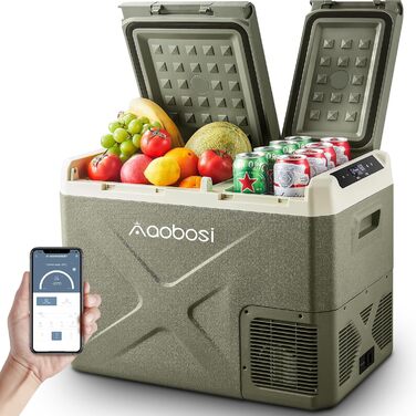Автохолодильник AAOBOSI 32L з WiFi керуванням, -20°C, 12/24/240V для авто, кемпінгу та подорожей